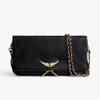 ZV French Exquisite Women's Winged Chain Crossbody Bag: Elegant Envelope Shoulder Bag for Ladies.