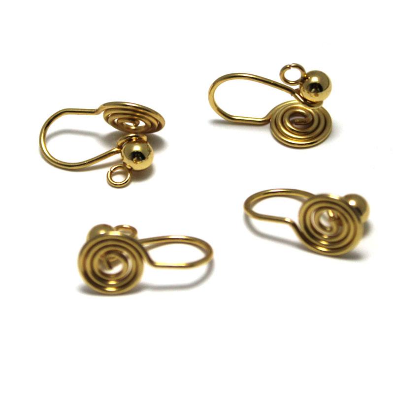 10 Pcs Stainless Steel Earring Clips non Pierced Ear Clips With Loop for Women Earrings Findings DIY Jewelry Making Supplies