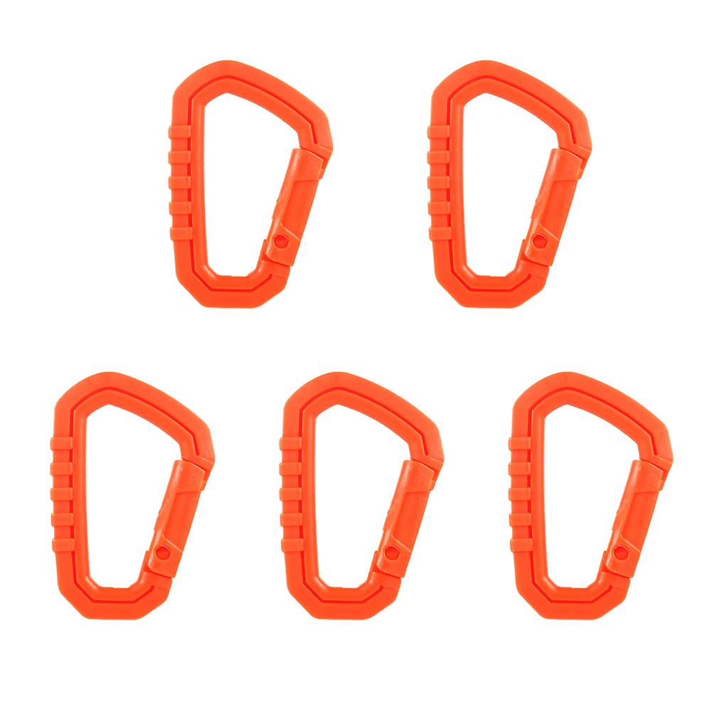 

5 шт. карабин для походов, легкая пряжка для брелока, крючок для рюкзака, альпинизма, кемпинга, тактическая пряжка с D-образным кольцом оранжевый