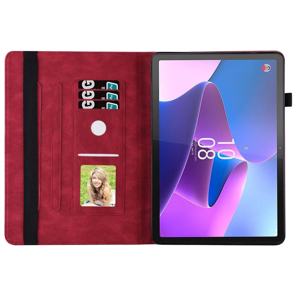 Suitable for Lenovo Tab P12 tablet leather case Amazon HD10 2026 retro matte butterfly card holder