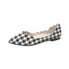 Khaki Flats Spring and Autumn Single Shoes Women's 2025 New Spring and Autumn Shallow Mouth Shoes Temperament Lady Large Size Pointed Ladyshoes