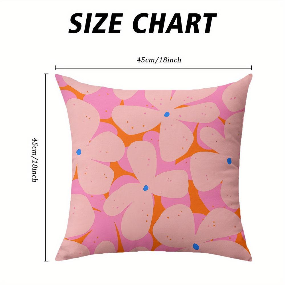 Tangerine Petal Burst square Jacquard Pillow Cover for Sofa Office Waist Cushion Cover Home Decorative Pillowcase