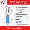 KT Keshitong Female Pre-insulated Terminal 6.3 Spade Terminal Cold Crimp Wiring FDD2-110/187/250/205/312
