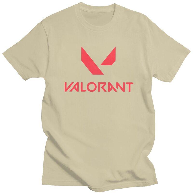 Custom Game Valorant Logo T Shirt for Men Tshirt Tees Short Sleeve Tshirts Loose Fit Clothing