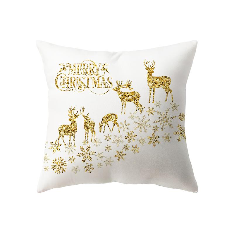 Christmas Theme Christmas Decoration Printing Pattern Cushion Cover Home Living Room Sofa Decoration Pillow Pillow Cover