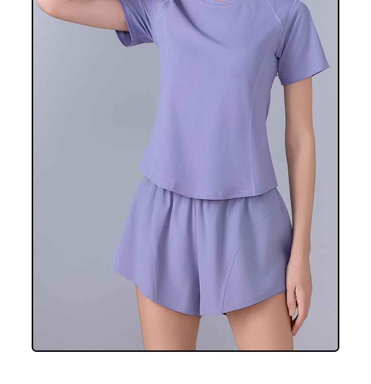 Women's Quick-Dry Yoga & Running Set - Loose, Slimming, Breathable, Short Sleeve Summer Fitness Apparel