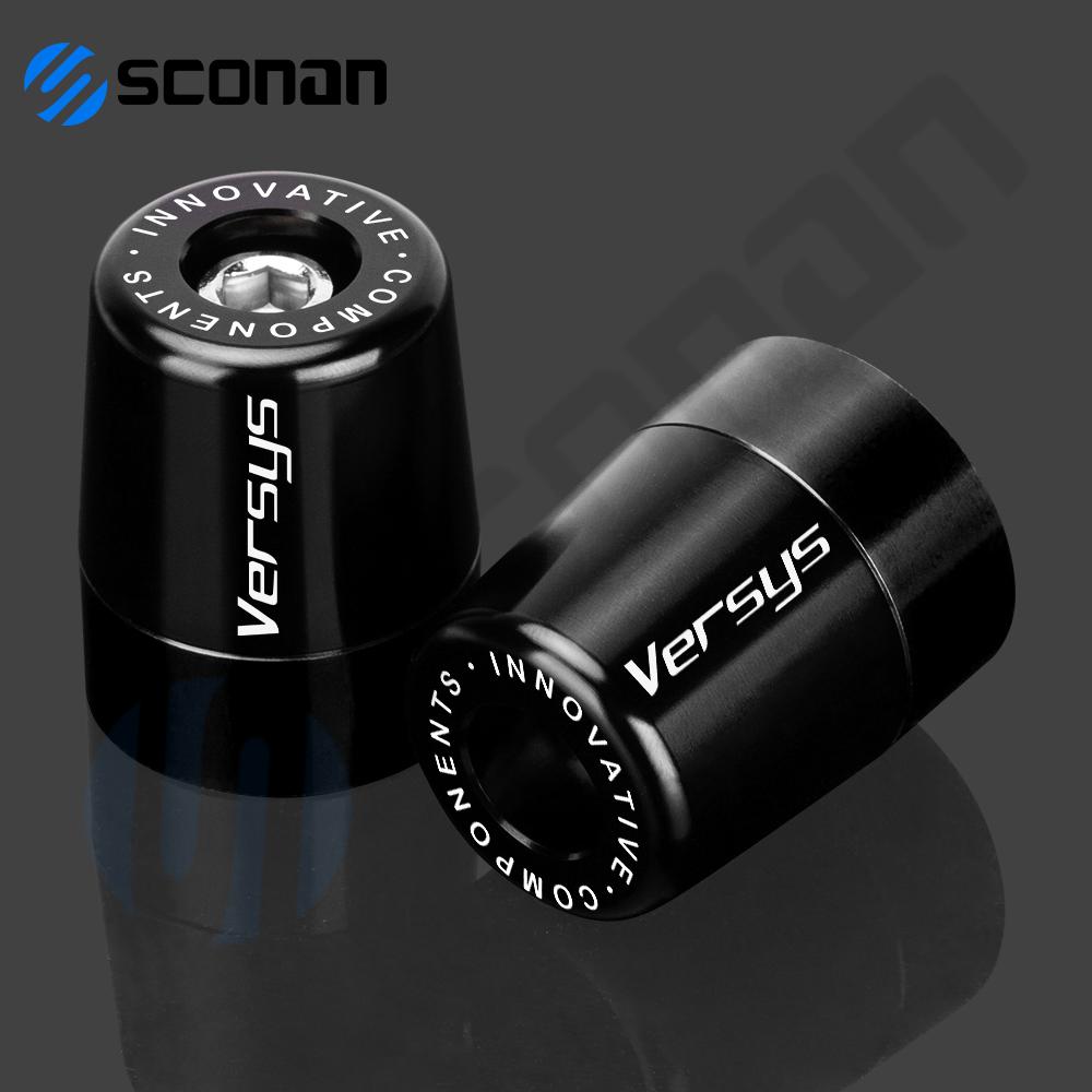 Motorcycle Accessories CNC Handlebar Grips Handle Bar Grip End Cap Plugs For Kawasaki VERSYS 300X 650 1000 VERSYS650