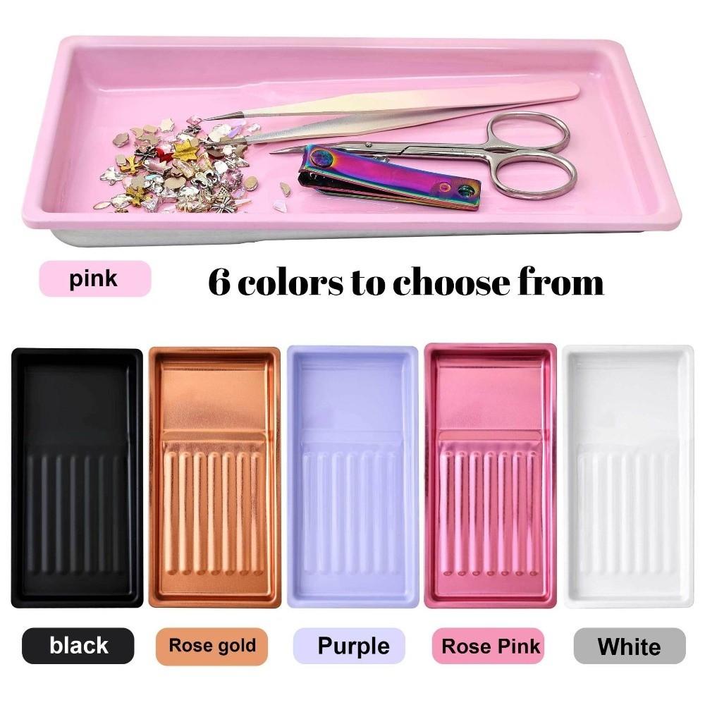 Stainless Steel Storage Tray Multifunctional Disinfection Dish Nail Art Plate  For Nail Salon
