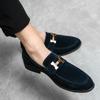 Große Größe mattes Leder Beanie Schuhe Herren Frühling und Herbst Neu Faul Britische Herrenschuhe Friseur Kleine Lederschuhe