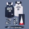 Men's Double-Sided College Basketball Uniform Set - American Style Jersey for Team Competitions and Sports Training