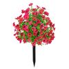 Plastic Lifelike Faux Flowers Waterproof Faux Topiary Ball Plants Easy To Clean for Garden Yard Planter Porch Spring Decoration