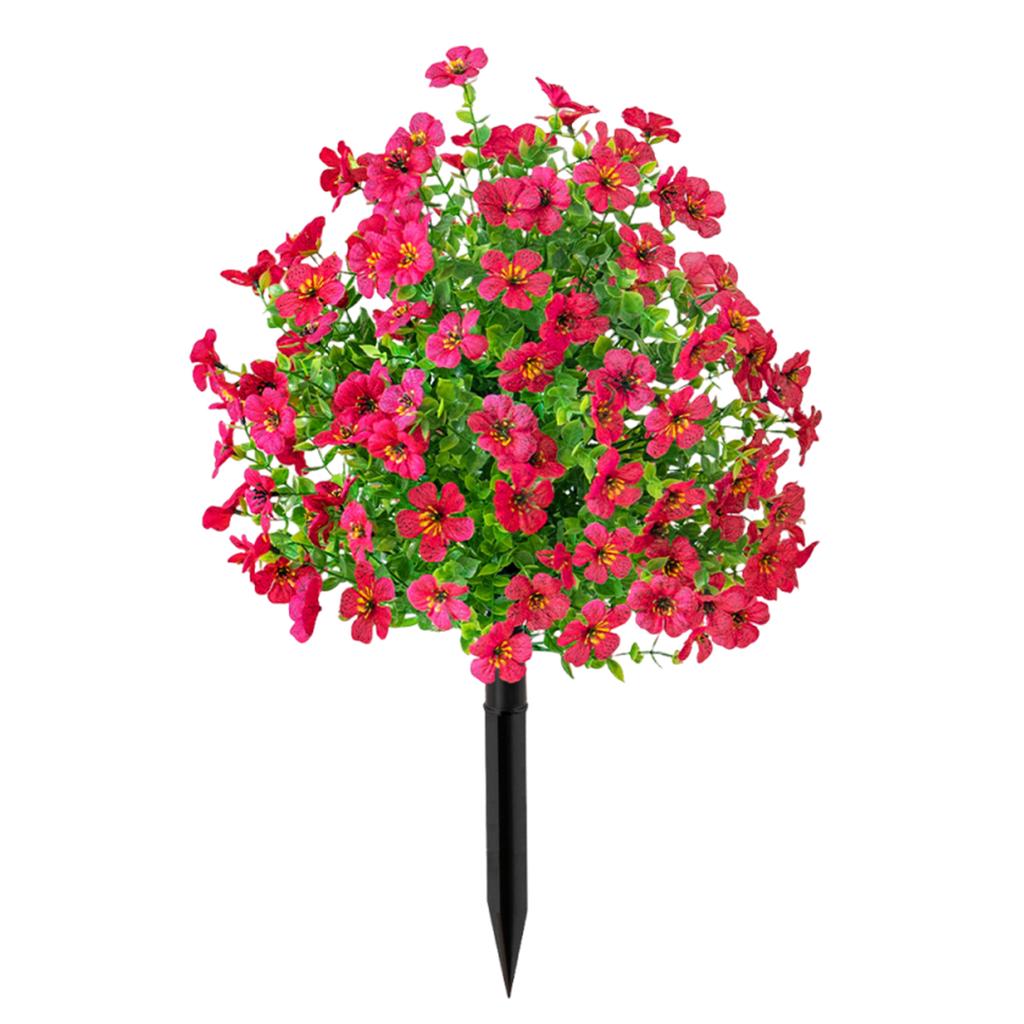 Plastic Lifelike Faux Flowers Waterproof Faux Topiary Ball Plants Easy To Clean for Garden Yard Planter Porch Spring Decoration