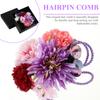 2Pcs Elegant Flower Tassel Hair Combs Japanese Style Wedding Bridal Hairpins Lightweight Headwear for Women Party Bridal Hair