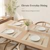 8PCS square simple PVC tableware high-end western restaurant tablecloth placemat linen 30 * 45cm