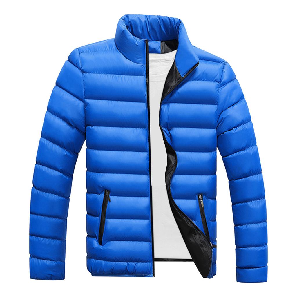 Casual Warm Stand Collar Slim Winter Zip Coat Outwear Jacket Top Blouse