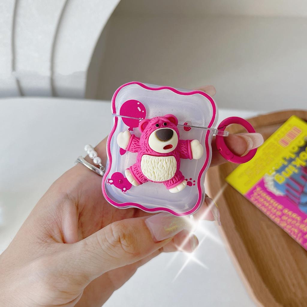 Cartoon Question Mark Strawberry Bear is suitable for Apple AirPods 1 earphone case protective case Pro 1/1 earphone case protective case