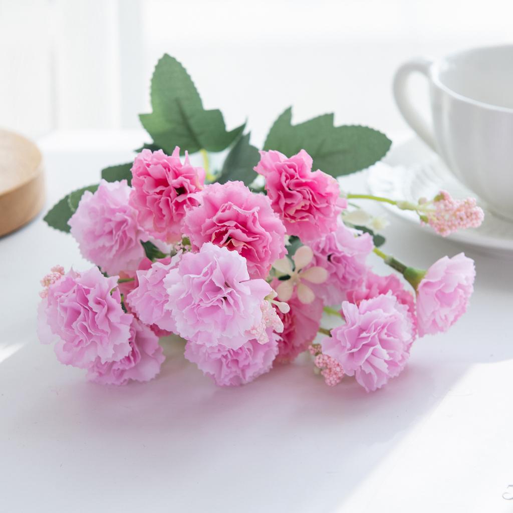 Artificial Flowers Small Carnation Christmas Wreath Accessory Home Vase Table Outdoor Garden Wedding Bridal Bouquet Bonsai Decor