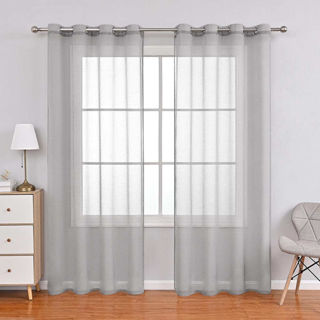 Solid Color Full Dolly Window Screen Semi-Blackout Curtains, Meike Multi-Finished Curtains