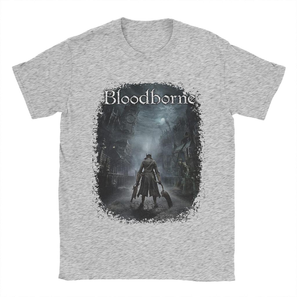 Summer Main Hunter in Yharnam For Gamers Novelty T Shirts 100 Cotton Tshirt for Adult Y2K Retro Cheap Short Sleeve Tees