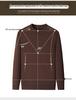 Men's Velvet Wool Sweater - 2024 Autumn/Winter Half-High Collar Luxury Style