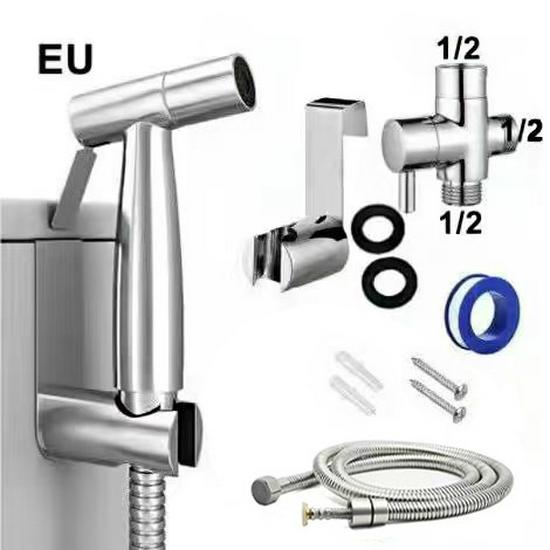 Dual Angle Valve Bidet with High-Pressure Spray Gun for Bathroom & Toilet