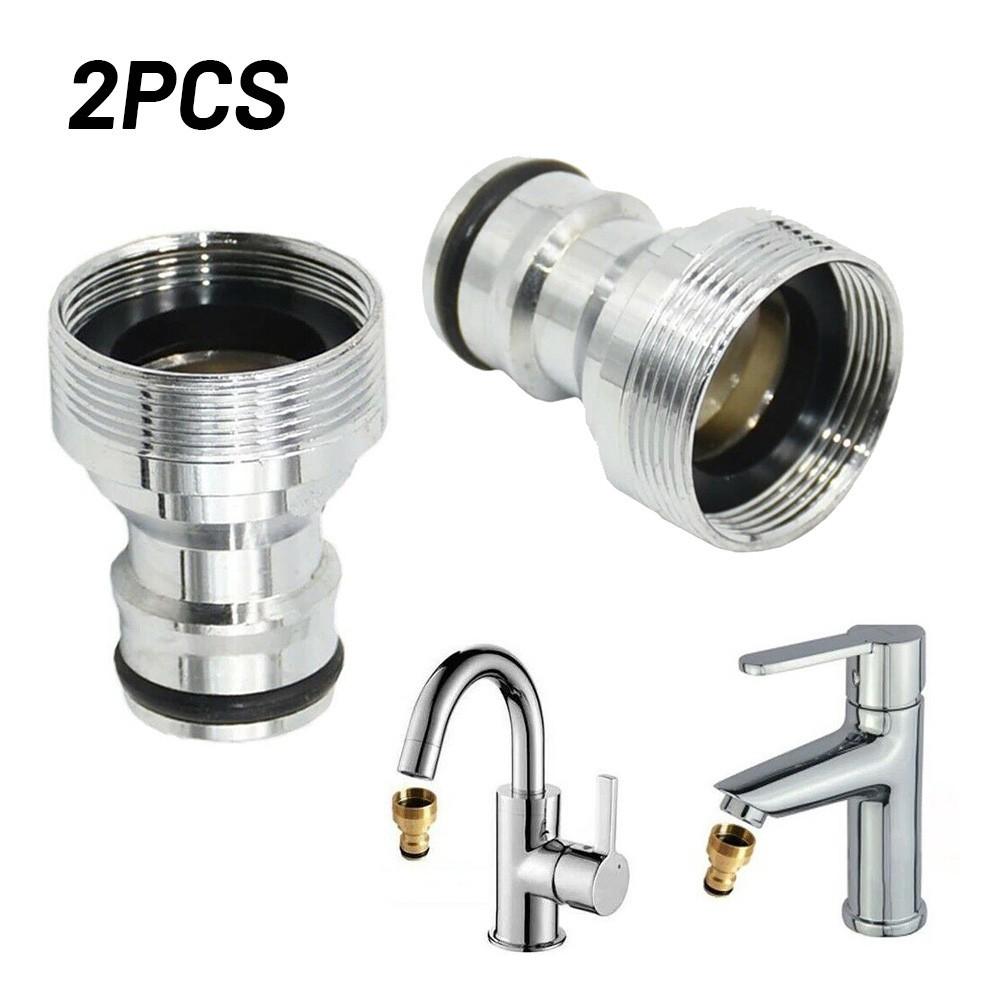 

2pcs Faucet Adapter Garden Hose Brass Plug-in Coupling M22 IG M24 AG Connection 2pcs