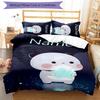 3pcs Custom Name Bubu Dudu Bedding Set Duvet Cover Closure Includes 1 Duvet Cover & 2 Pillowcases for All Seasons Bedroom Decor