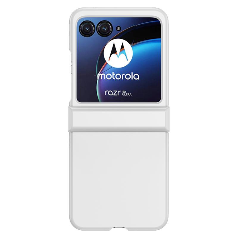 

Для Motorola Razr 40 Ultra 5G Жесткий ПК Чехол для телефона Противоударная Защита шарнира Чехол с покрытием Soft-touch White