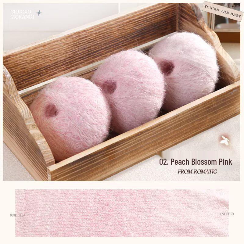 Morandi Gradient Hand-Knitted Mohair & Silk Yarn Sweater/Shawl DIY Kit