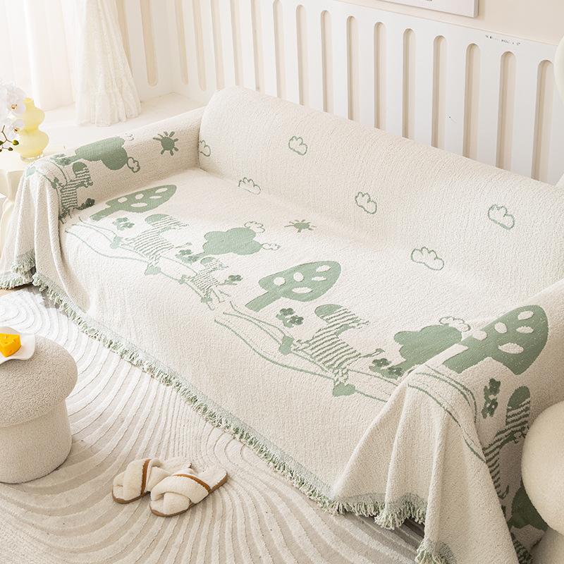 High-End Atmosphere Living Room Plush Zebra Sofa Towel All-Inclusive Universal Dust Cover Cover Nap Wool Blanket