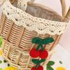 Handwoven Wicker Basket for Flowers, Candy, and Picnics