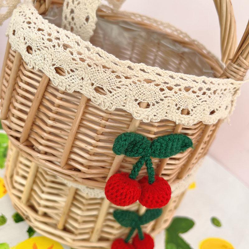Handwoven Wicker Basket for Flowers, Candy, and Picnics
