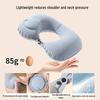Inflatable U-Shape Travel Neck Pillow - Portable Airplane, Train, Car Support Pillow