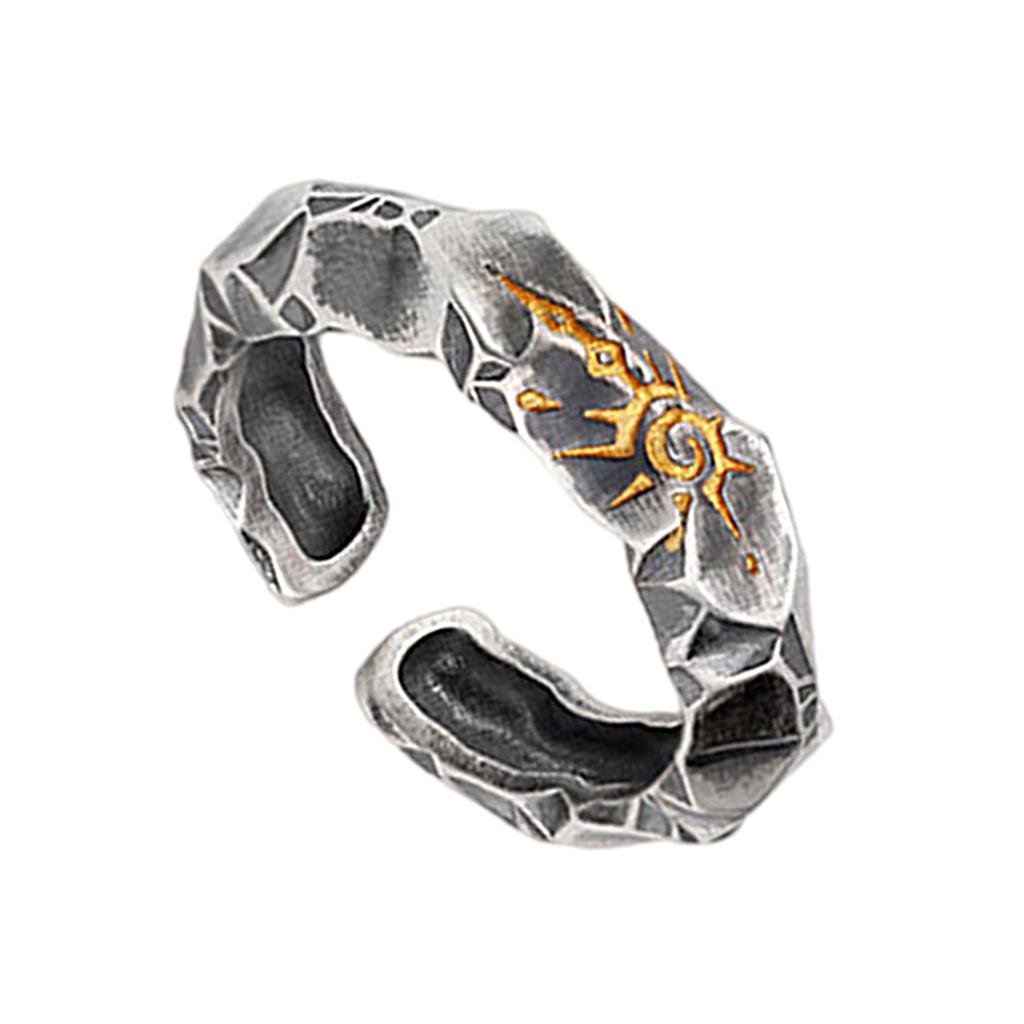 Fashionable Wishing Stone Ring Comfortable Daily Wear Open Ring Adjustable Size Fingers Band Accessories for Men