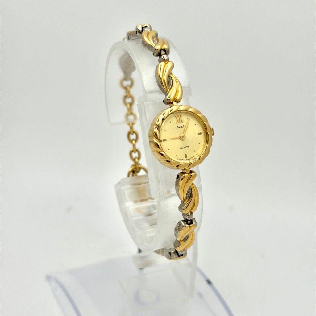 Used [New Battery] SEIKO ALBA Ladies Watch Gold Y150-0880 065300