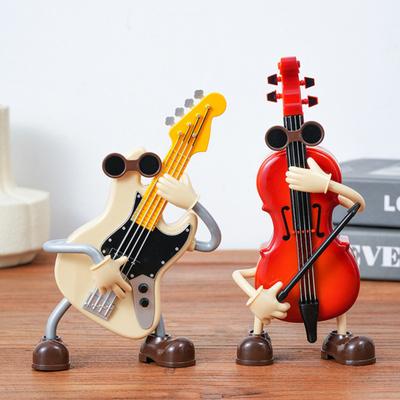 Kreslená hudební skříňka na violoncello s kyvadlem Klasická melodie Automatické třesení Kytara Hudební skříňka na klíček Domácí kancelář Ložnice Stolní dekorace Ozdoba