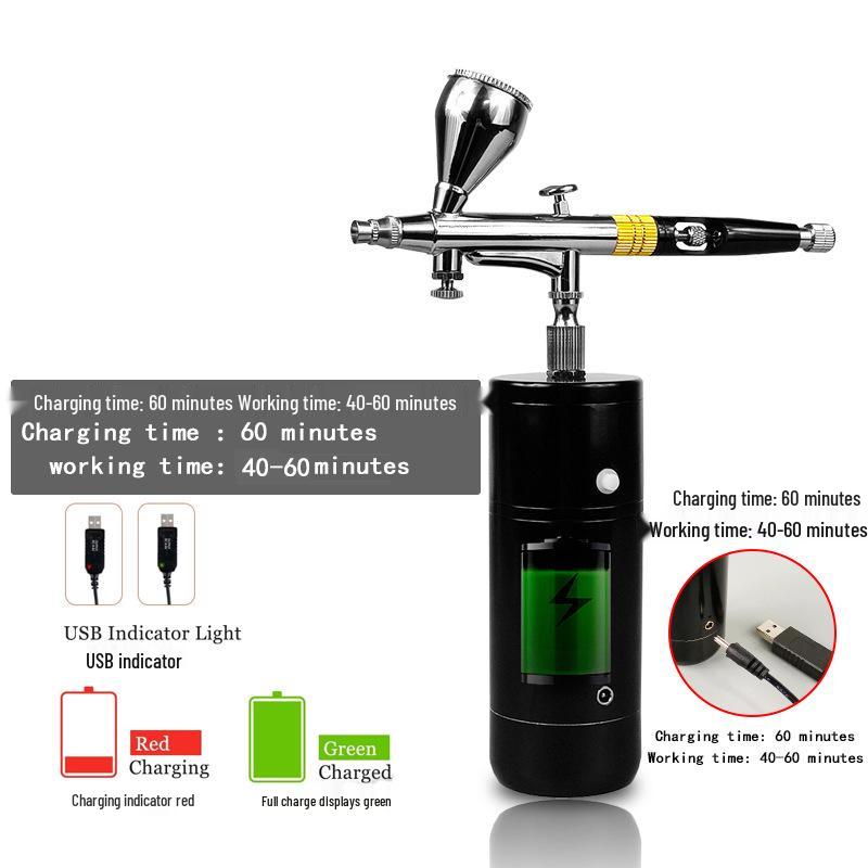Hot Sale Rechargeable Mini Airbrush Air Pump Set for Model Painting