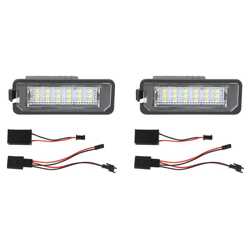 For VW Passat B6 CC Eos Golf 4 5 6 7 MK7 Polo Superb Lupo Scirocco Seat Leon Altea Ibiza LED License Number Plate Light Lamp
