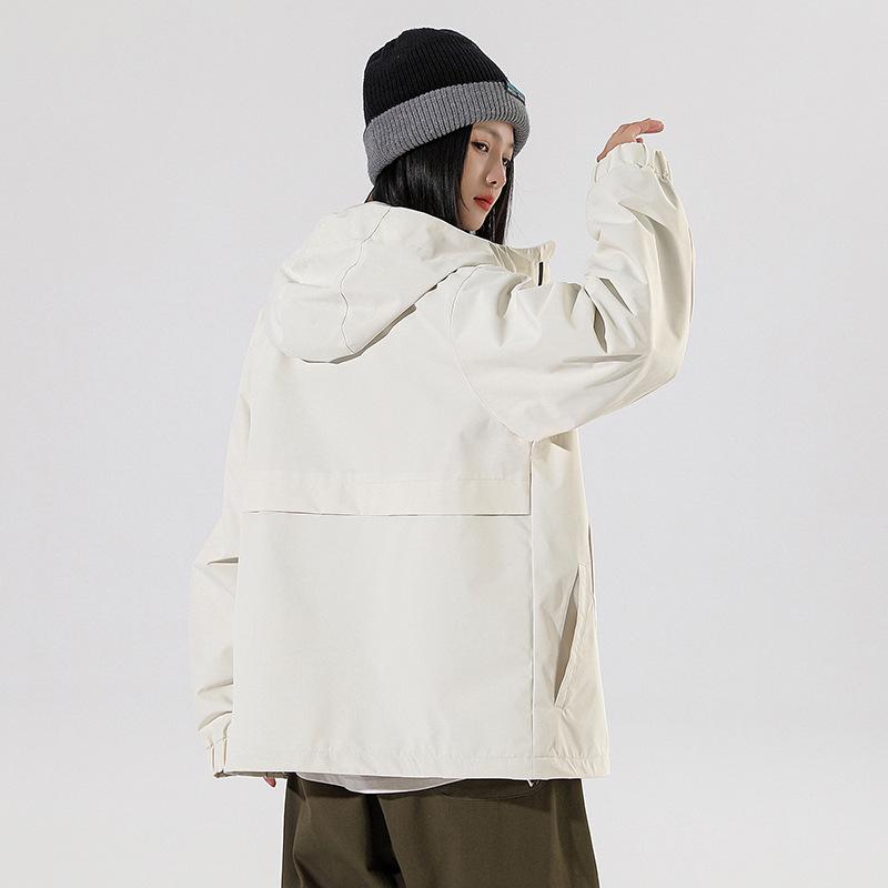 Spring & Autumn Unisex Windproof Mountaineering Jacket - Trendy, Loose-Fit, Water-Repellent Outdoor Windbreaker