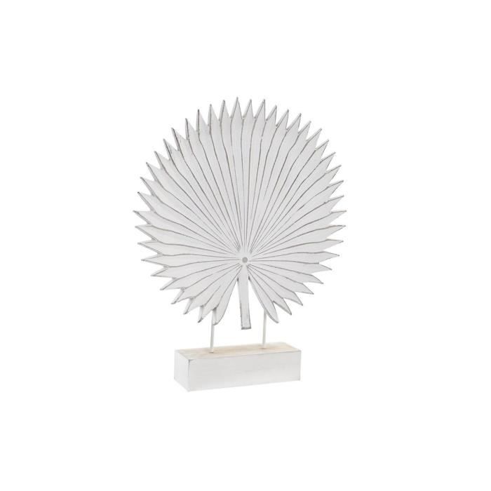 Figurine Décorative - Non Spécifié - 36 X 7 X 46 Cm - Blanc - Design Contemporain - Plante Tropicale