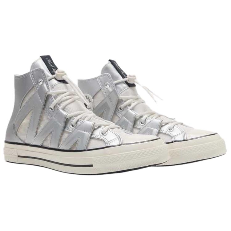New Converse Chuck 70 Anti Slip Wear Resistant High Top Skateboard Shoes Unisex Silver A15187C