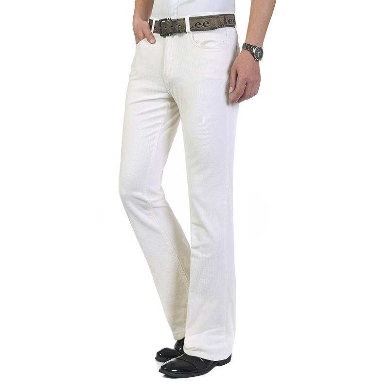 

Мужские вельветовые повседневные брюки большого размера, мужские расклешенные брюки 38 белый