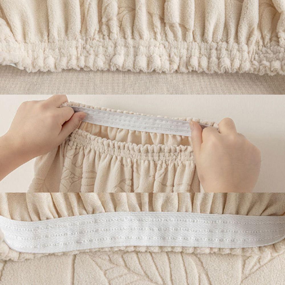 Soft Curved Chair Cover Leaf Pattern Dining Chair Cover Seat Protectors for Dining Room