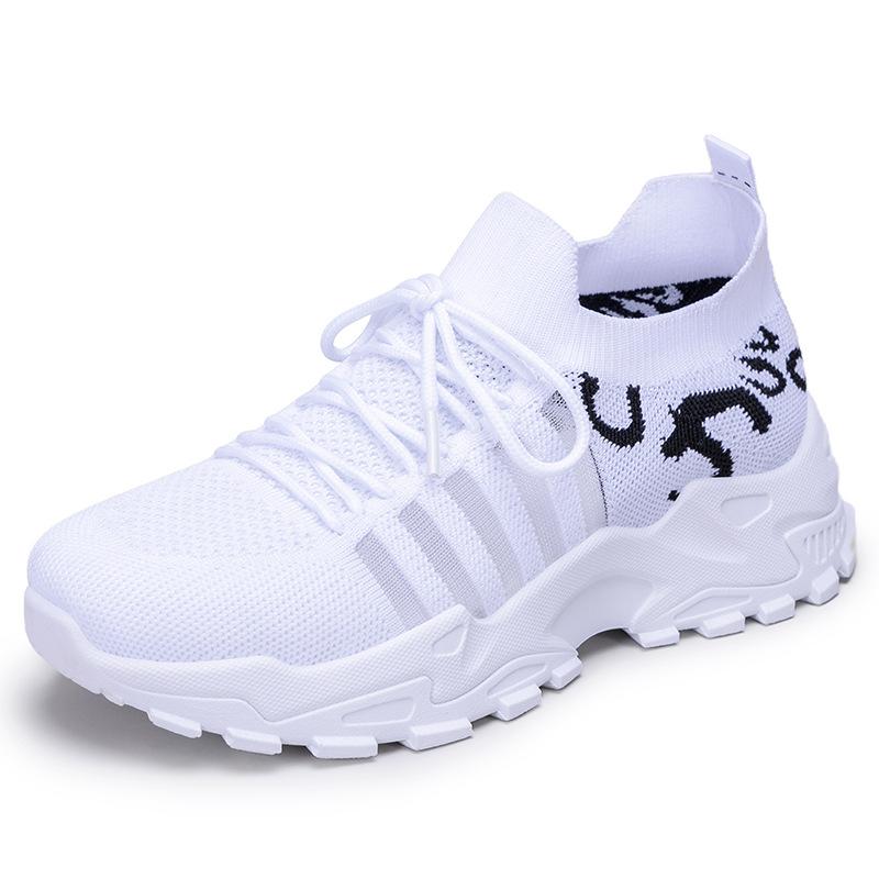 Fashion Yellow Platform Sneakers Thick Sole Breathable White Sports Shoes Women Sneakers Mesh Lace-up Fashion Outdoors Walking Shoes