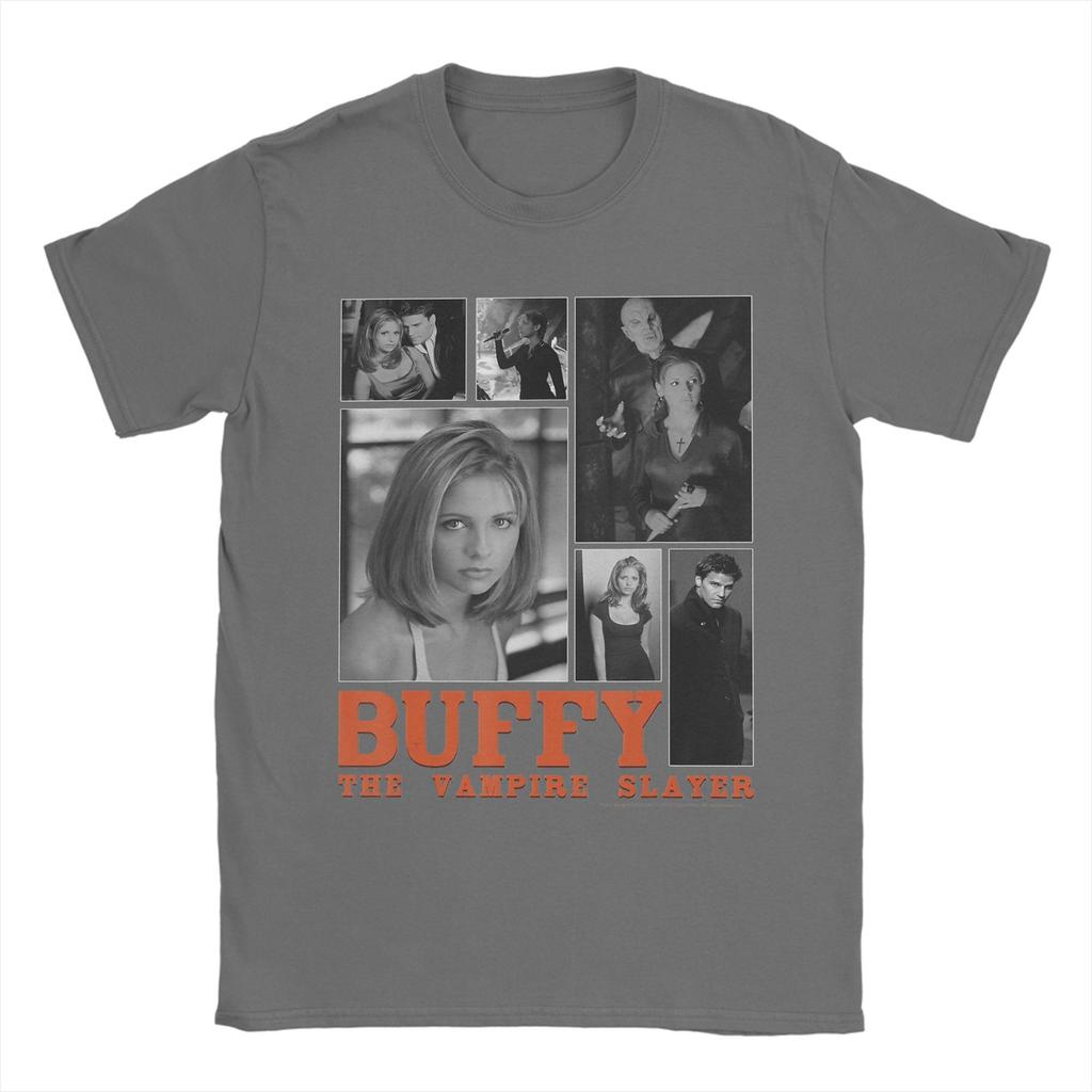 Buffy the Vampires Slayer T Shirt for Men Cotton Fun T-Shirt Round Collar Tees Short Sleeve Tops Birthday Present