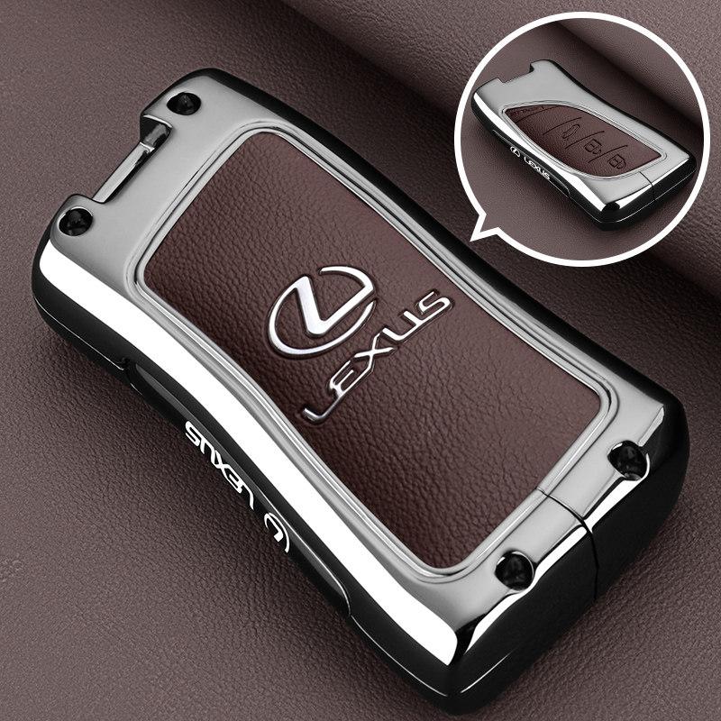DJSZ3 Zinc alloy Leather Car Remote Key Case Cover Keychain For Lexus NX GS RX IS ES GX LX RC 200 250 350 LS 450H 300H Accessories