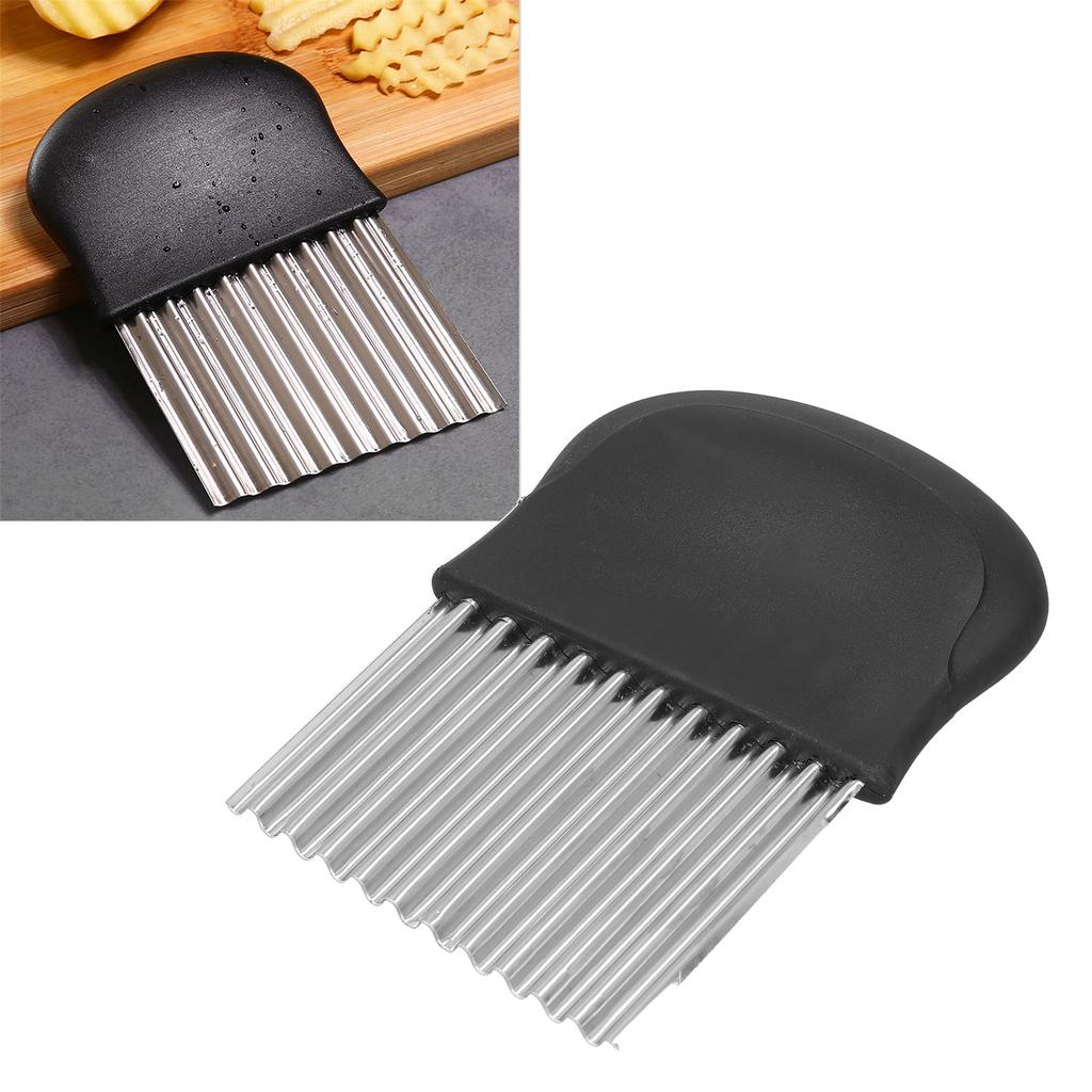 Wavy Potato Knife Cutter with Handle French Fries Chip Cutting Tool Kitchen Accessory