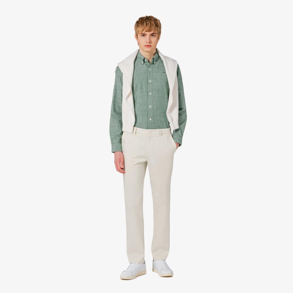 [lacoste] Men's Chambray Stripe Shirt CH357E-56G132