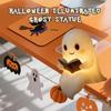 Ghost Reading Book Lamp, Halloween Light Up Ghost Statue Night Light House Mantel Decor for Home, Light Up Halloween Decor, for Bedroom Study Room