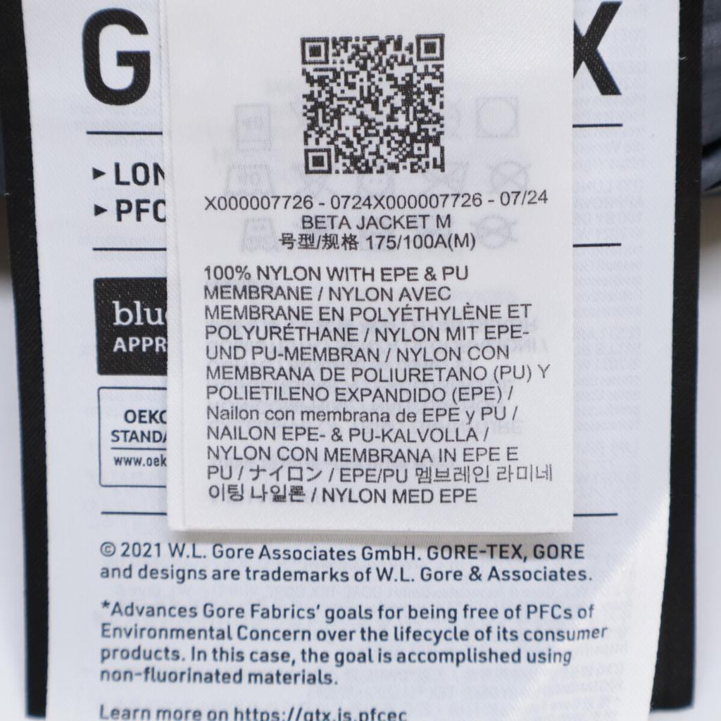 ARC'TERYX X000007726 Black BETA JACKET Jacket M blackUsed